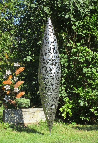 big garden sculpture steel cone